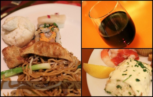 Mirage Cravings Buffet Las Veags Food Collage and Wine. 