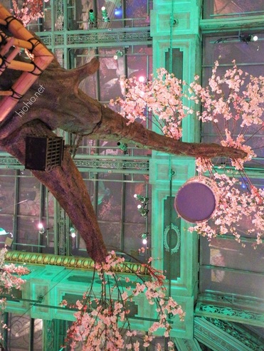 Bellagio Las Vegas Conservatory (Spring 2016 Display), Ceiling with Cherry Blossom. 