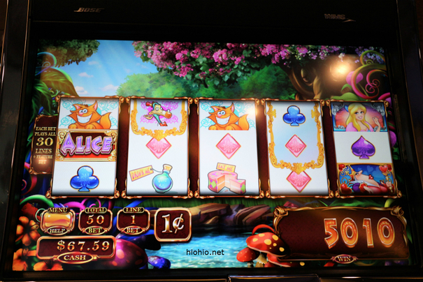 Alice in Wonderland Slot (Mandalay Bay Las Vegas).
