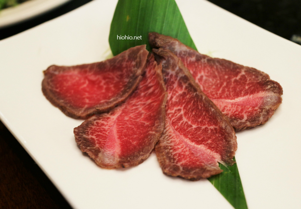 Yakiniku Yoshi Japanese BBQ, Honolulu. Grade A Beef Chuck Tataki.