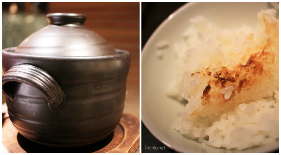 Steam rice in Clay pot (Awaji famous rice). 