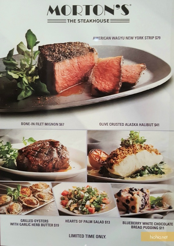 Mortons the Steakhouse Honolulu (Limited time items). 