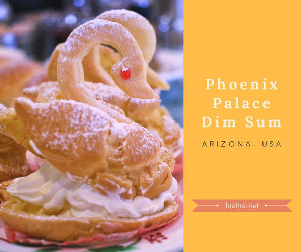 Phoenix Palace Seafood & BBQ Chinese Restaurant (Chandler, Arizona, USA).  Swan shaped cream puff during Dim Sum service. 